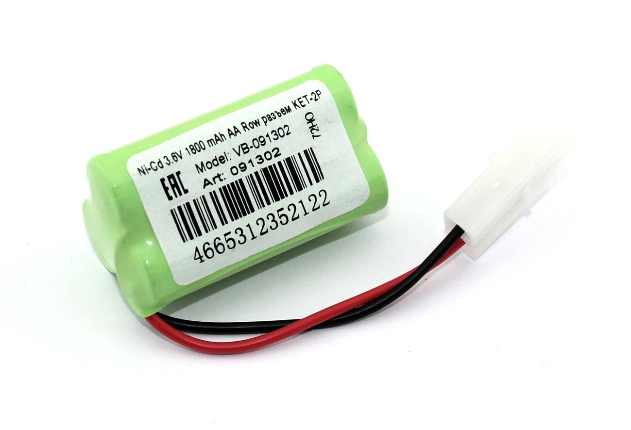 Аккумулятор Ni-Cd 3.6V 1800 mAh AA Row разъем KET-2P