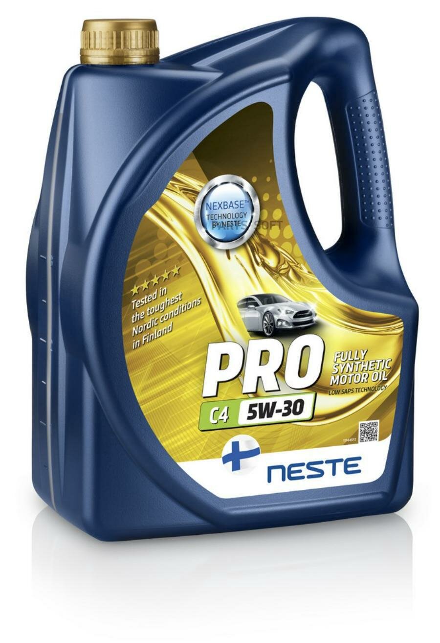 NESTE 117445 Масло моторное Neste Pro C4 5W-30 4 л полностью синтетическое