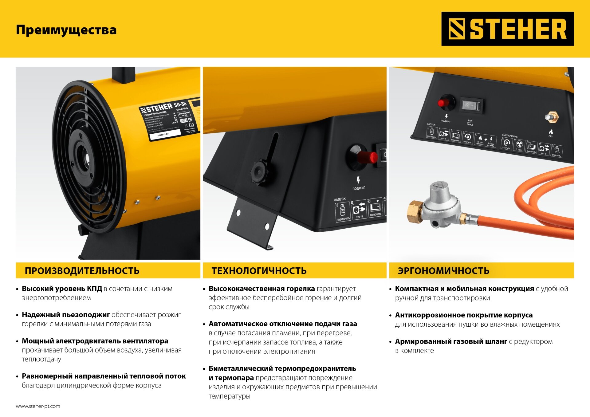 STEHER 18 кВт, газовая тепловая пушка (SG-25) - фотография № 10