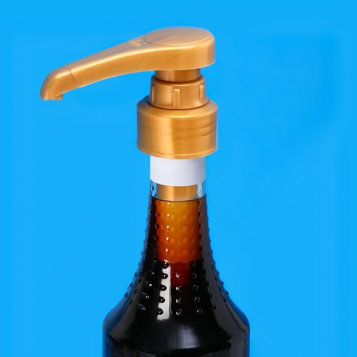 фото Помпа - дозатор для сиропа, золотая, 10мл