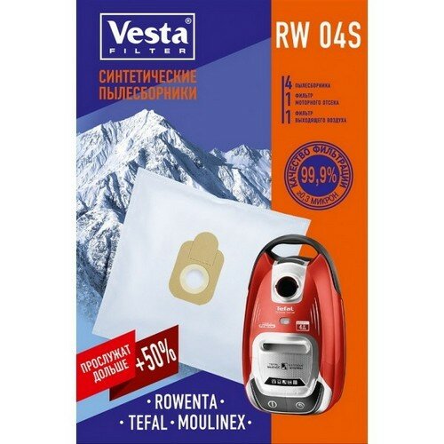Пылесборники Vesta RW 04S синтетика (4 шт. + 2 фильтра)