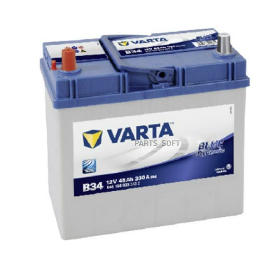 Автомобильный аккумулятор VARTA Blue Dynamic B34 (545 158 033) 238х129х225