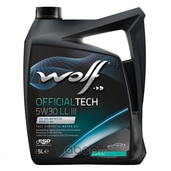 Синтетическое моторное масло Wolf Officialtech 5W30 C3 LL III