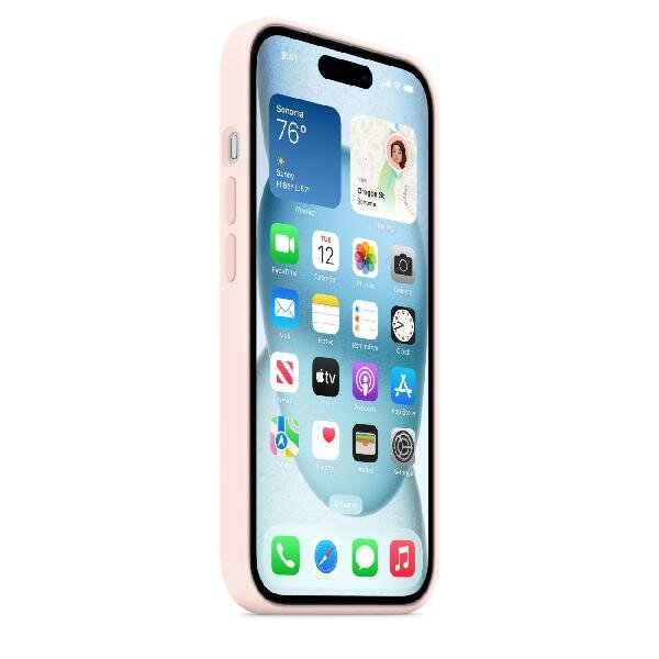 Чехол оригинальный Apple для Iphone 15 Silicone Case - Light Pink - фото №3