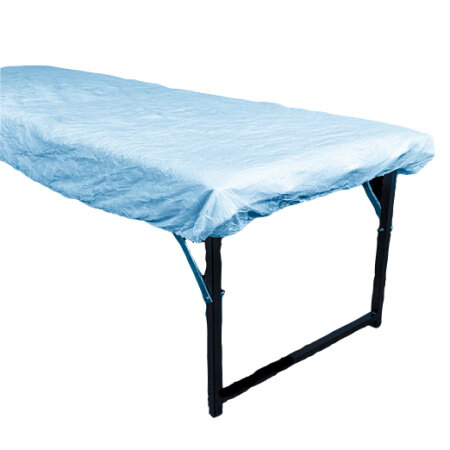 фото Чехол на кушетку на резинке White line 210х90х15 спанбонд голубой, 5 шт/уп