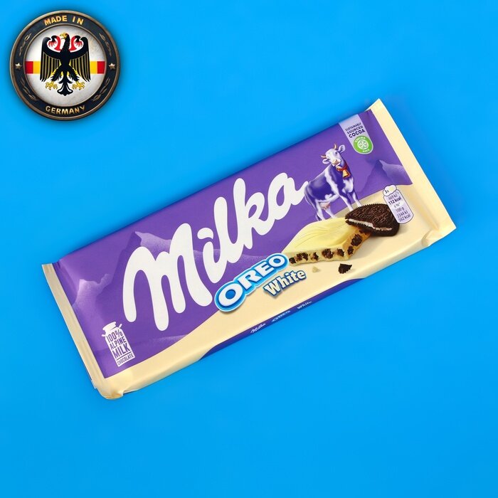 фото Шоколадная плитка Milka Oreo White, 100 г
