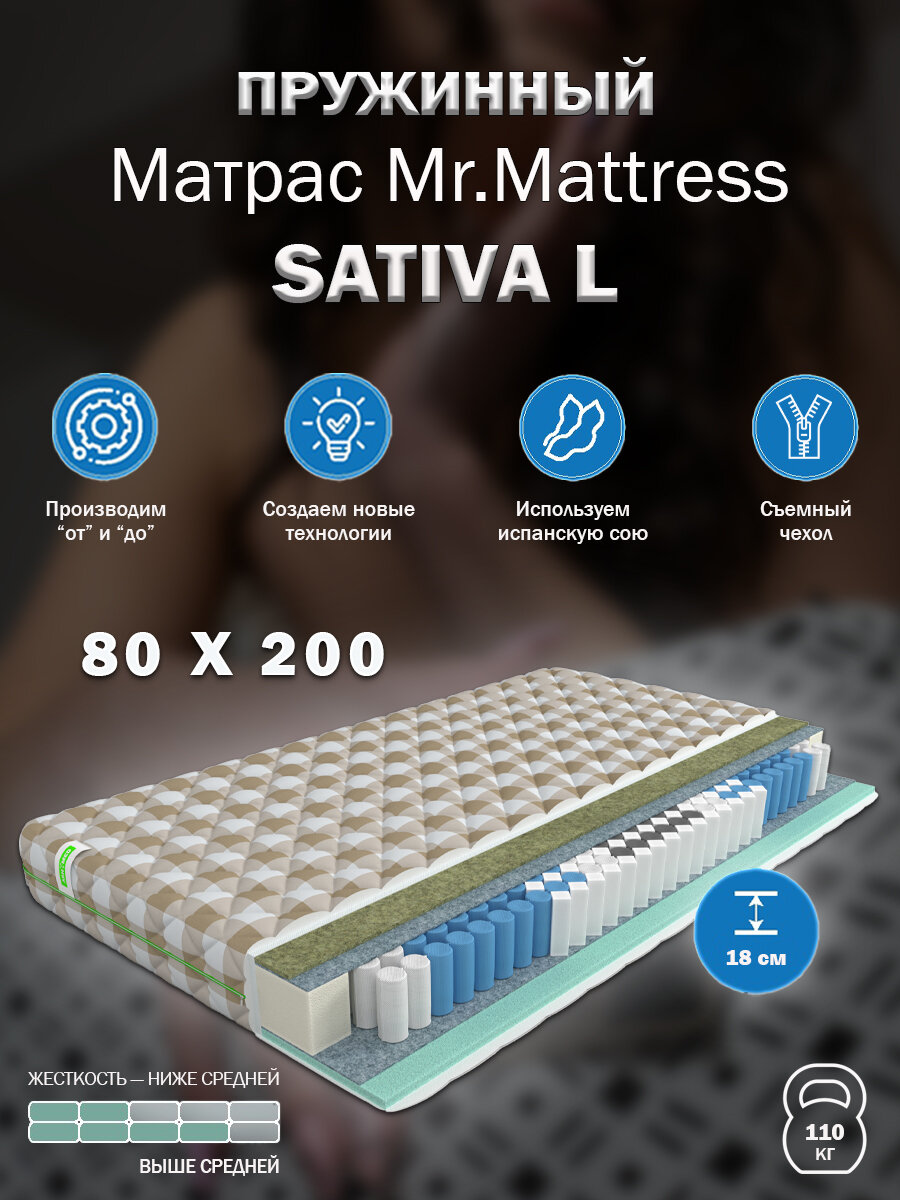 Матрас Mr. Mattress Sativa L 80x200