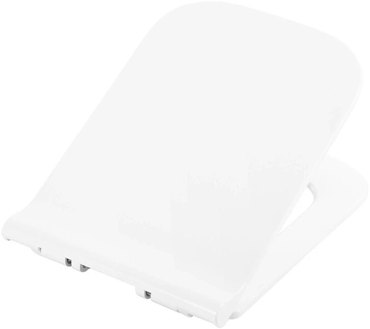 Крышка-сиденье белого цвета с функцией плавного закрывания петли хром BelBagno BB1102SC