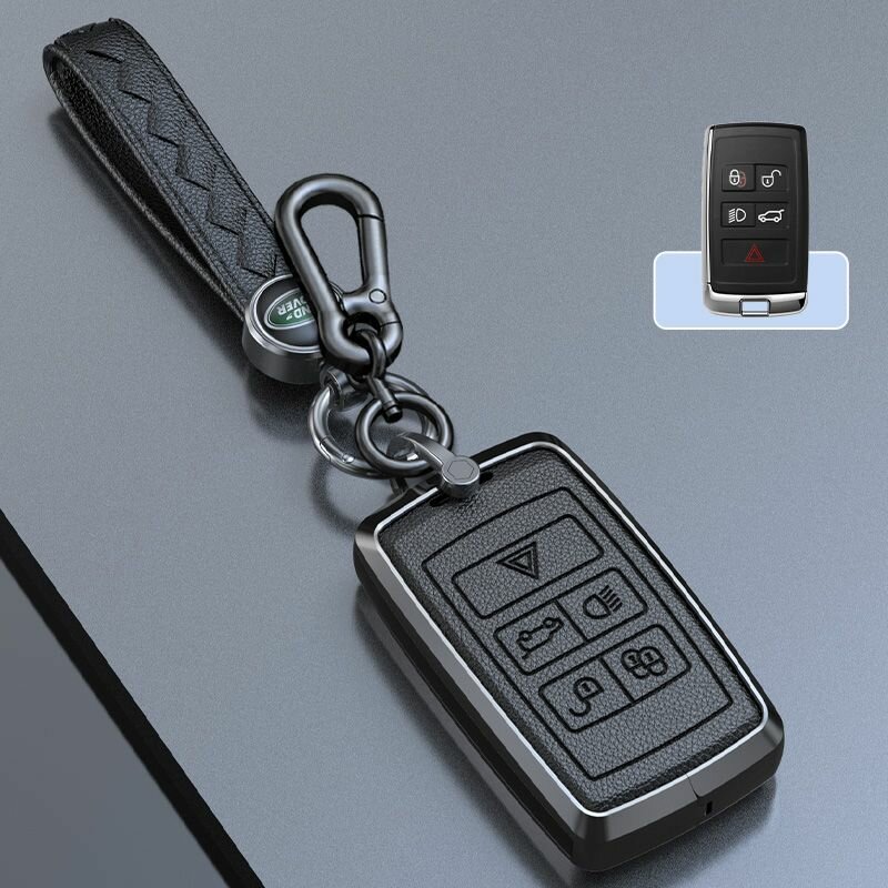 фото Чехол для смарт ключа из цинкового сплава Land Rover A (черный)