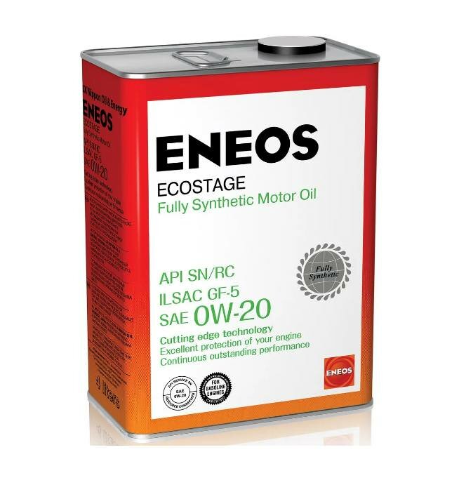 Масло моторное синтетическое ENEOS Ecostage SN 0W-20 (4л) (8801252022022) EN-0W20-ES-4L