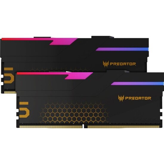 Оперативная память DDR5 Acer Predator Hermes RGB 32Gb (2x16Gb) 6800Mhz CL32 (32-45-45-108) 1.4V Black