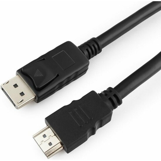 Bion Кабель DisplayPort - HDMI 20M/19M однонаправленный конвертор сигнала с DisplayPort в HDMI 1м черный [BXP-CC-DP-HDMI-010]