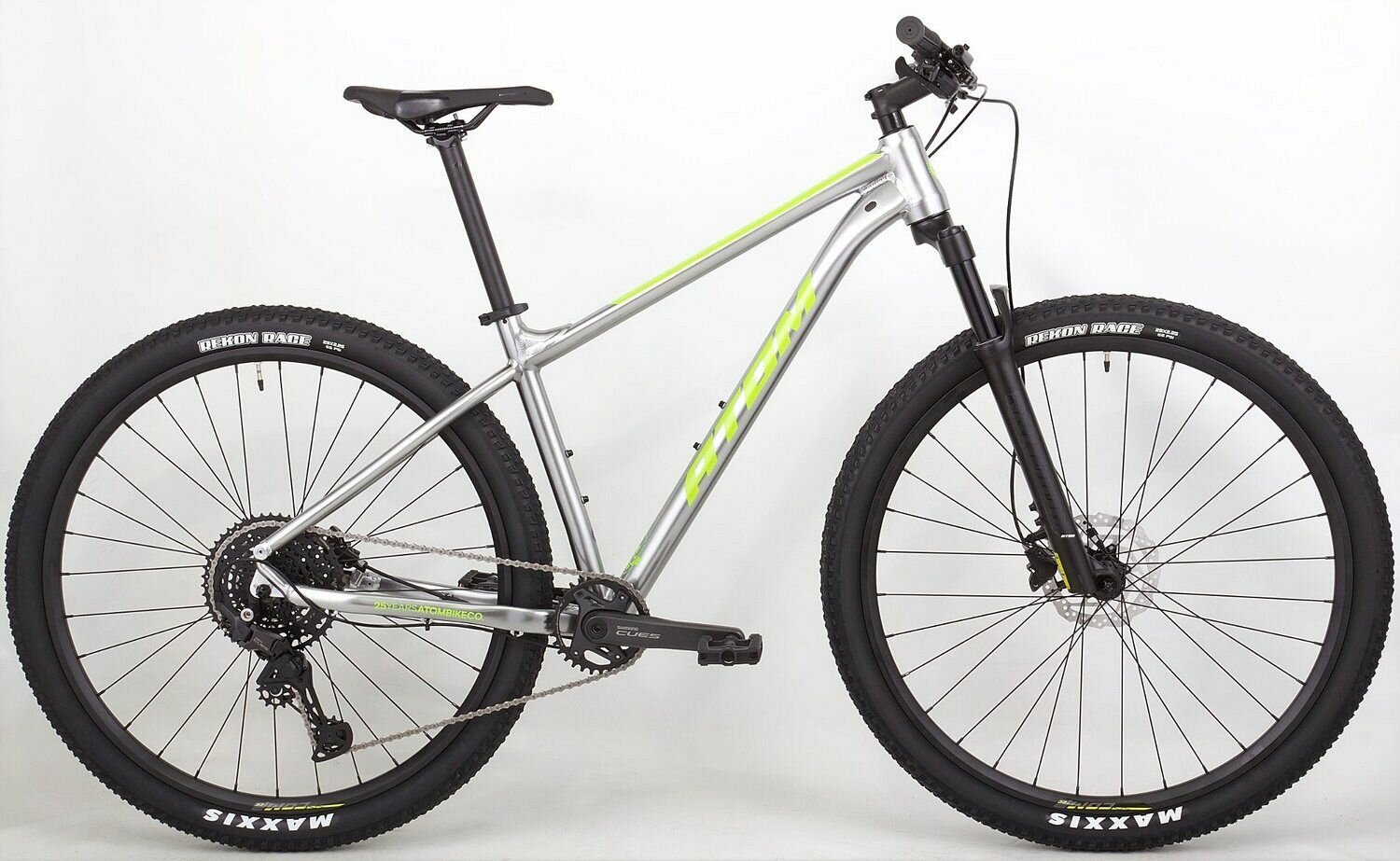 Велосипед Atom Bion Nine 150 (2024) (Велосипед ATOM BION NINE 150 Рама: XL(20") 29" Темно-серебристый зеленый, 59689)