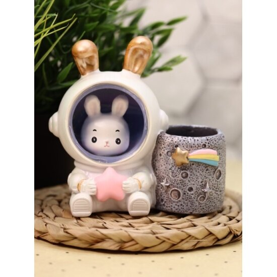 фото Ночник - подставка для канцелярских принадлежностей Ilikegift «Wendy Rabbit», pink star
