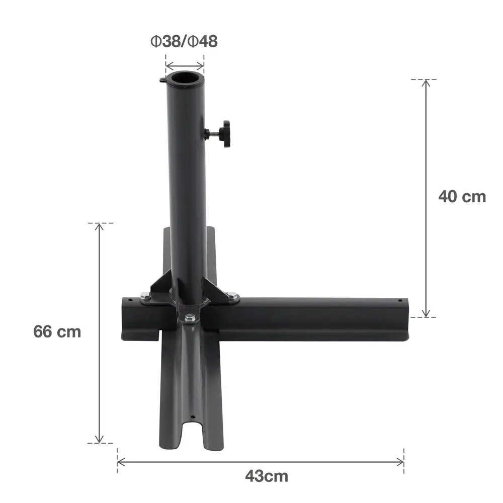 Подставка для садового зонта Naterial ø38-48мм черный - фотография № 5