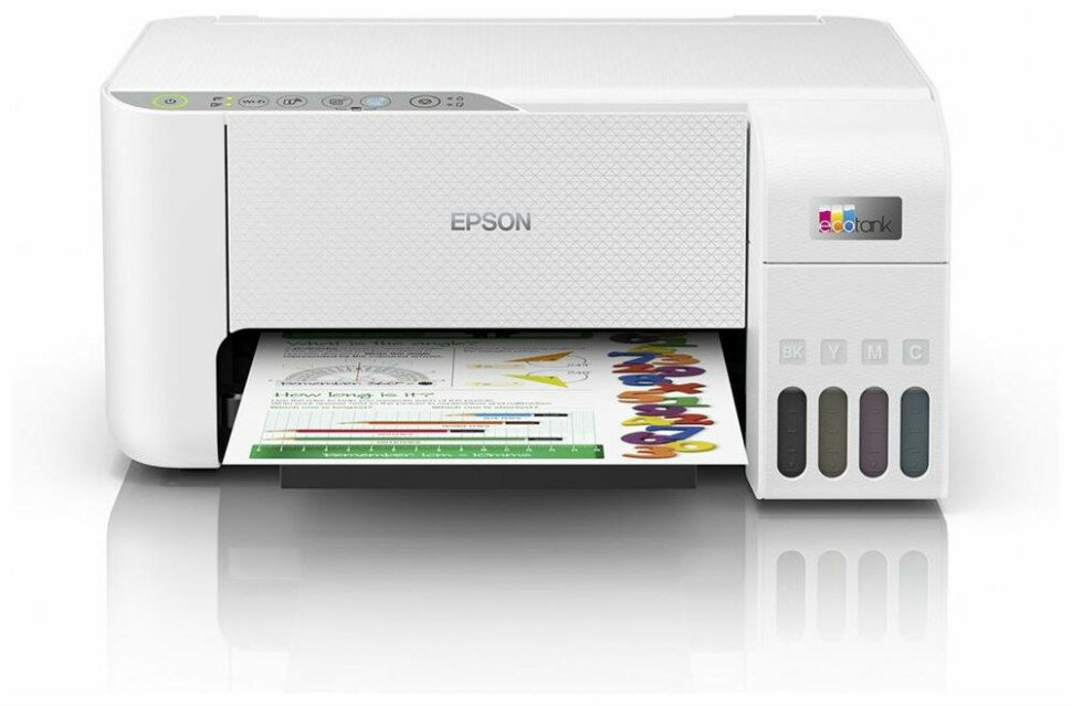 (EPSON МФУ струйный L3256 (C11CJ67421/504/524) A4 WiFi белый)