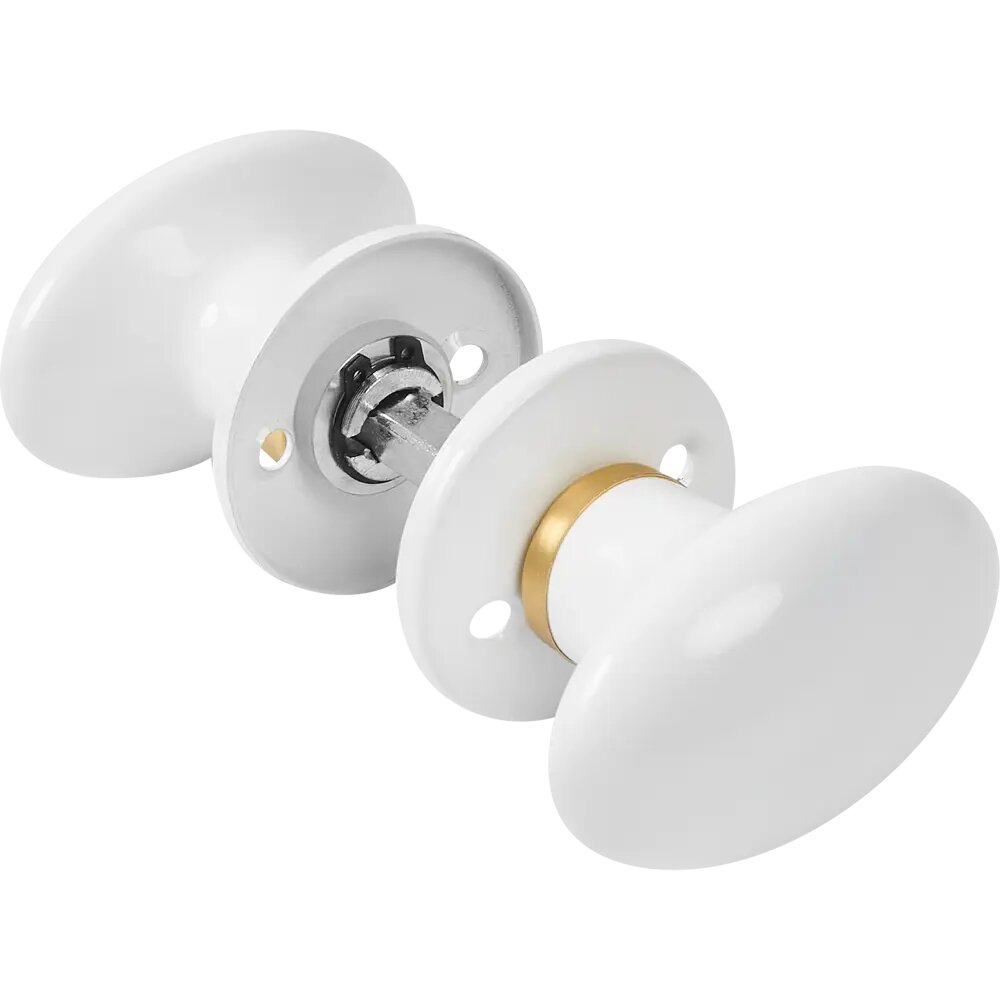 фото Дверные ручки Inspire Gilda без запирания фарфор цвет белый/латунь матовая