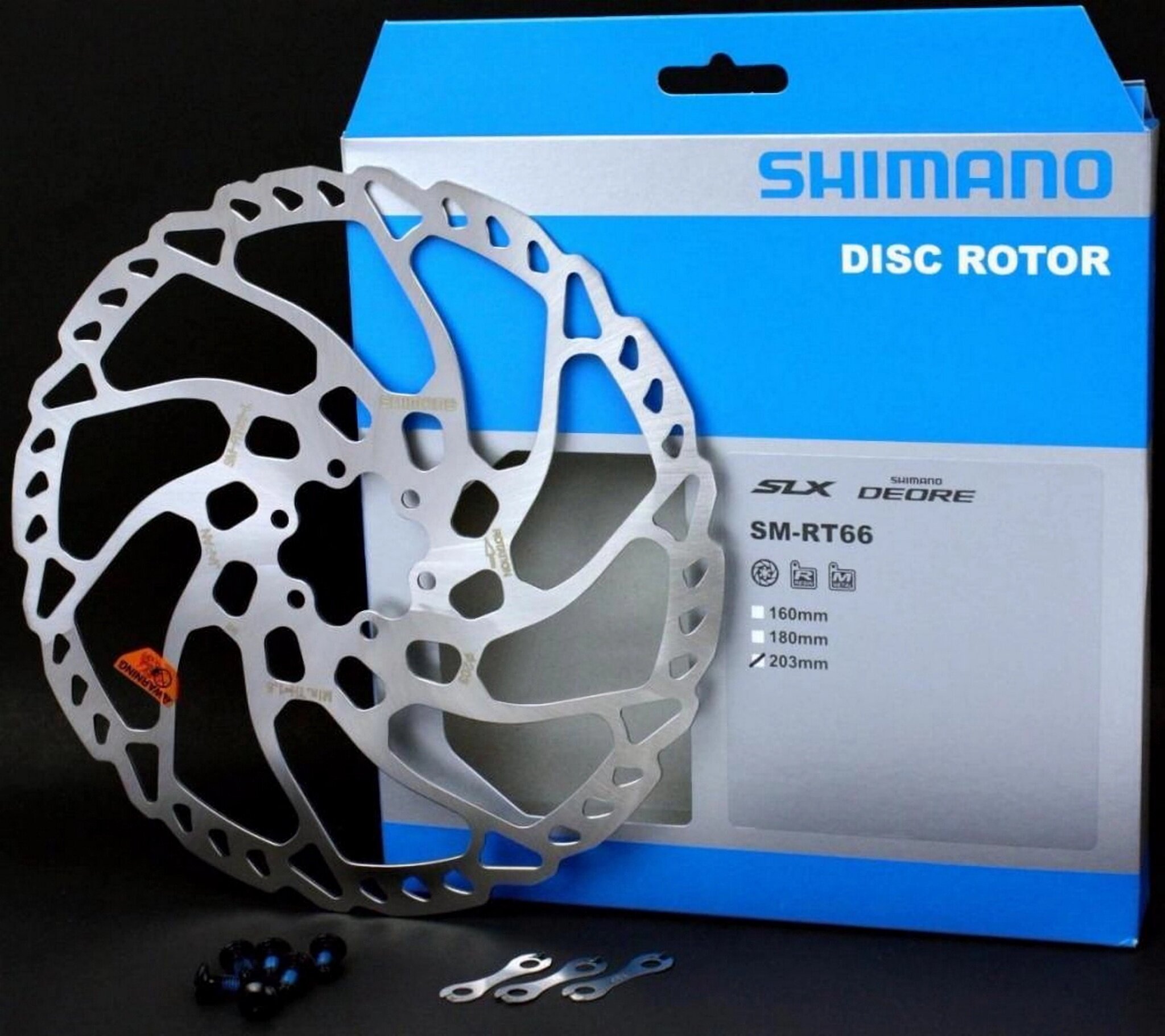 Тормозной диск (ротор) Shimano SLX SM-RT66, 203 мм, изготовлен в Японии