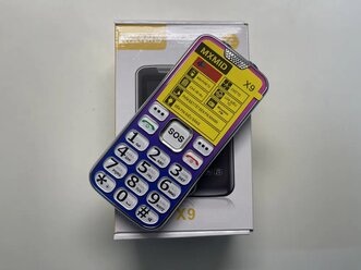 Большие кнопки, кнопочный телефон, бабушка фон, MXMID X9, Blue, 3000mah, громкий