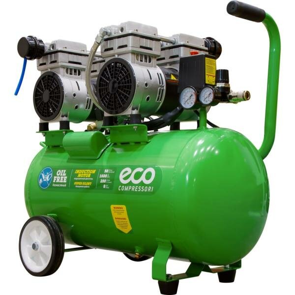 Компрессор безмасляный Eco AE-50-OF1 50 л 1.6 кВт