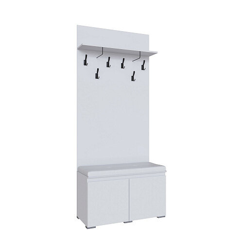 фото Тумба с вешалкой Плейона, белый
