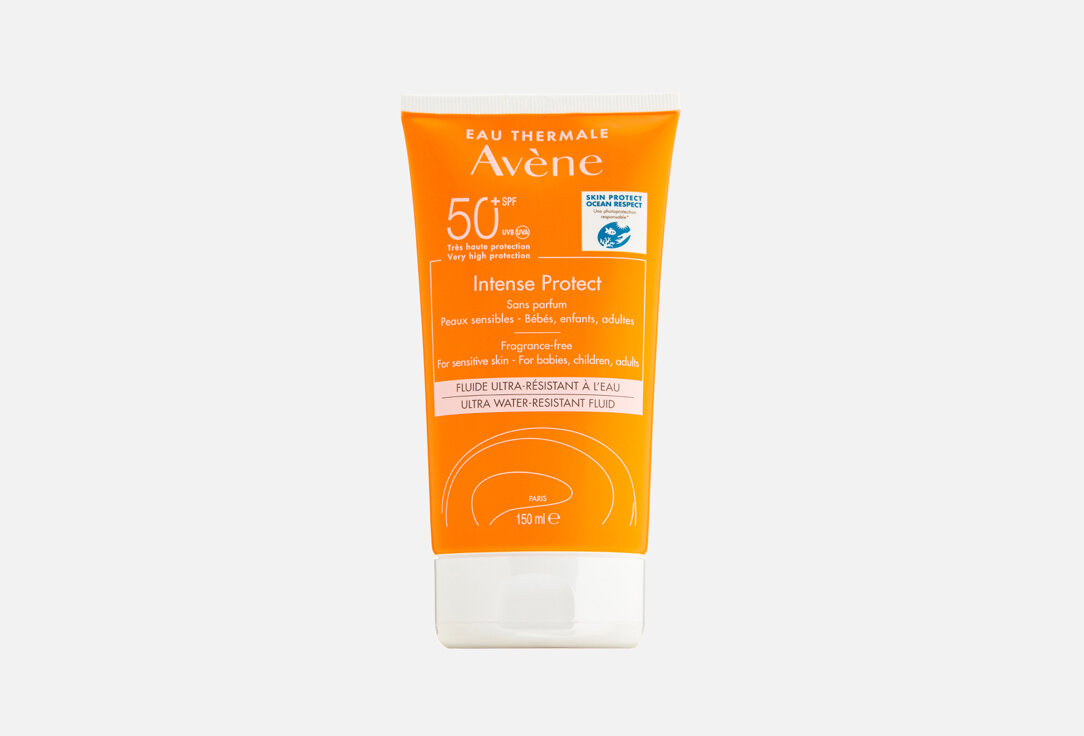 Флюид солнцезащитный для лица и тела водостойкий SPF50+ EAU THERMALE AVENE INTENCE Protect / объём 150 мл