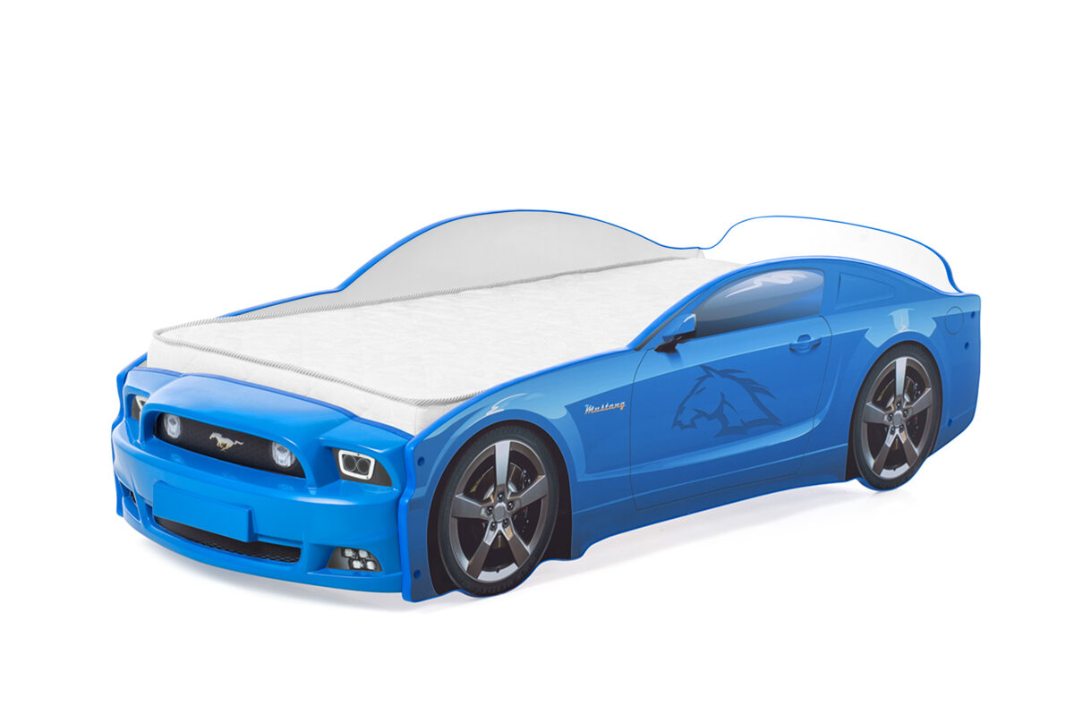 Futuka Kids кровать-машина Light Plus "Mustang", цвет синий