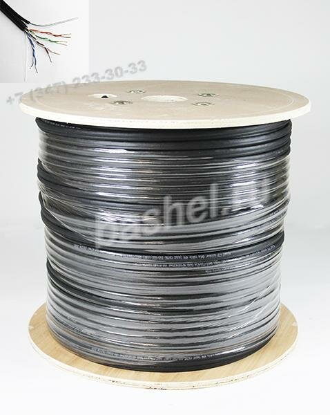 фото Кабель Витая пара UTP Rexant 4*2*0,5 наруж. с тросом 5-е кат., Rexant электротовар