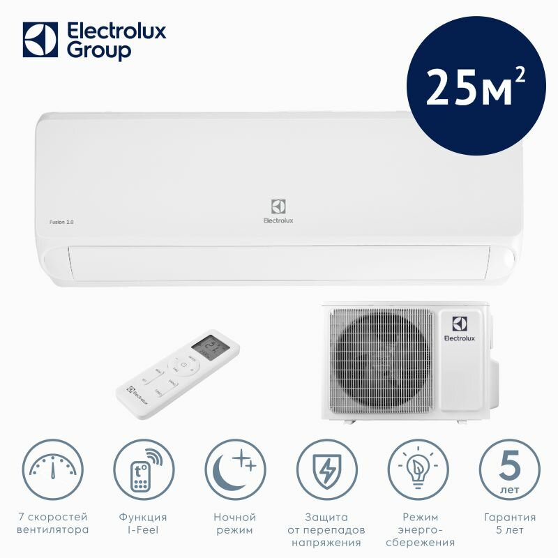 Сплит-система Electrolux Fusion 2.0 EACS-09HF2/N3 до 25 м2