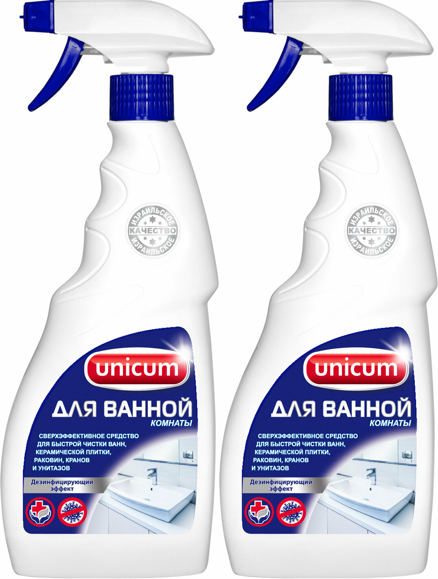 Спрей для ванной комнаты Unicum, сверхэффективный, 500 мл, 2 шт