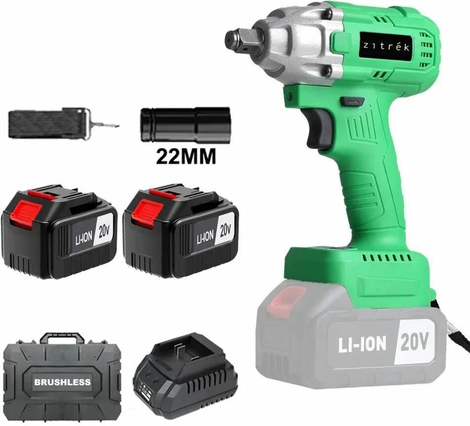 фото Ударный гайковерт ZITREK Crusher 20-Li, 6Ач, с двумя аккумуляторами [063-4372]