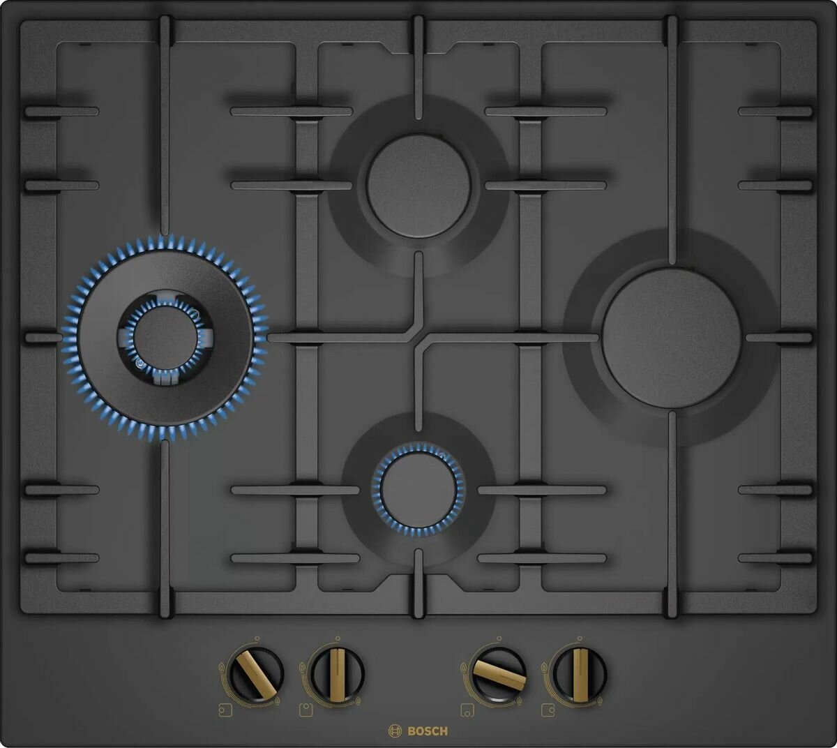 Газовая варочная панель Bosch PCI6B3B90R, независимая, черный