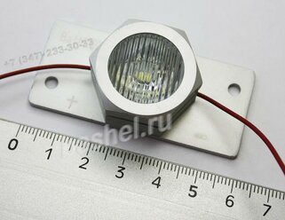 LED modul 350mA PCB-HP1,2W-Lens-10-60° 3-4V (для торцевой подсветки с эллиптической линзой), Модуль светодиодный электротовар