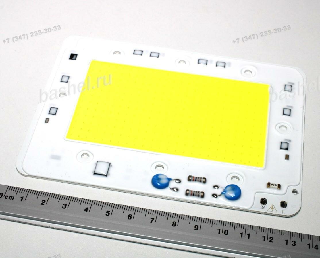 LED modul PCB-220-COB-100W-W 9000Lm 100W White-6000k (135x100x6mm, 220V, прямого подключения), Модуль светодиодный электротовар