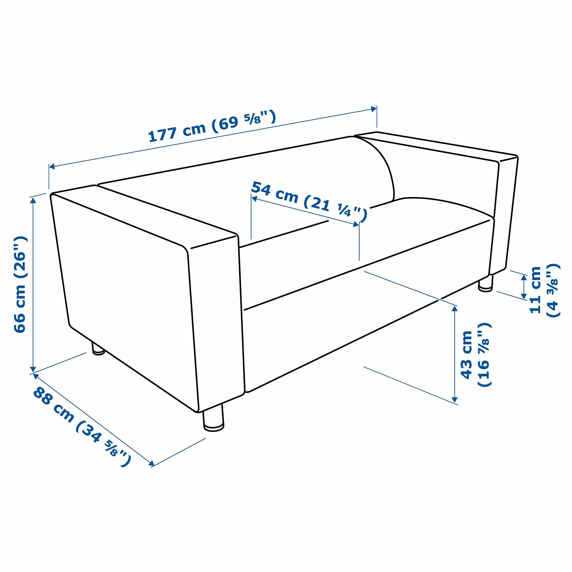 IKEA / икея KLIPPAN клиппан, 2'ли канепе, бомстад сия