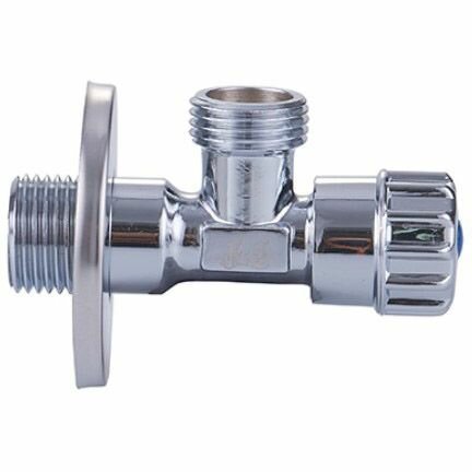 фото Кран угловой с отр. 1/2 х 3/4 хром (вентиль) Vieir (VER58)