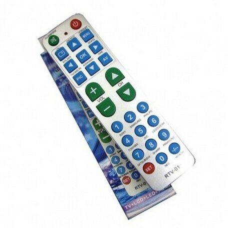 Пульт Uni RuTV-ST01 TV+LCD+LED+HDMI универсальный (серебристый)