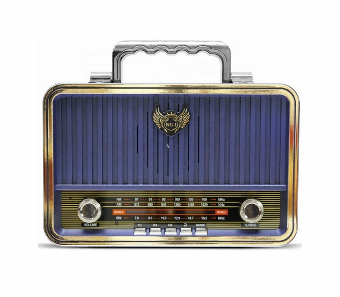 Радиоприемник Kemai MD-1907USB NEW Bluetooth RETRO (синий)