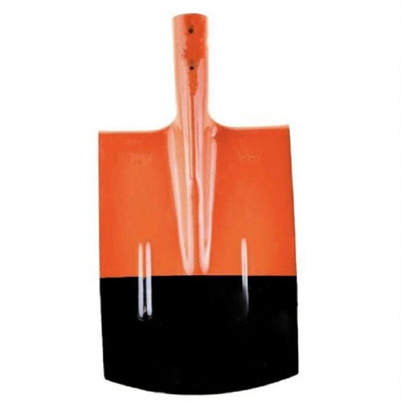 Лопата штыковая Mawipro Лопата прямоугольная с ребрами жесткости усиленная черно-оранжев рельсовая сталь K.23