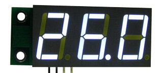 EKITS SAH0012UW-50 - Миниатюрный цифровой встраиваемый амперметр (до 50А) постоянного тока (Ультра яркий белый индикатор