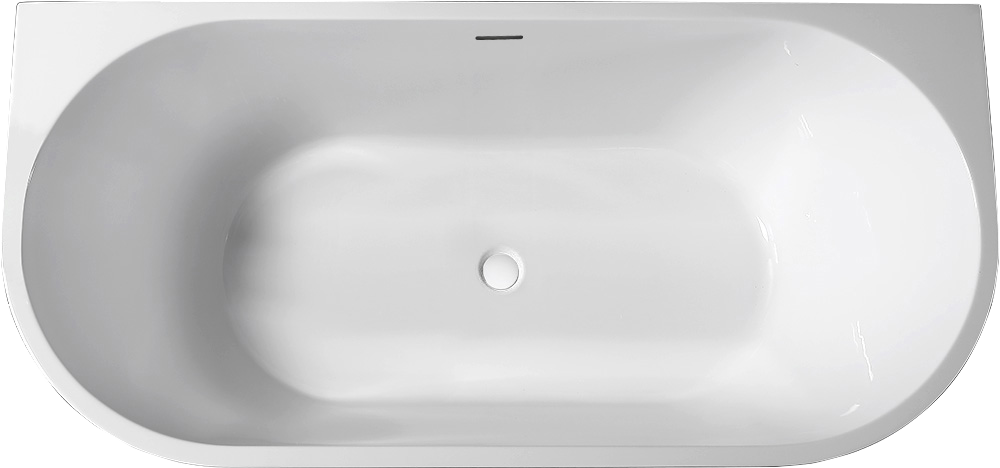 Abber Акриловая ванна Abber AB9216-1.7MB 170x80 см, овальная, с каркасом, со сливом-переливом, черная матовая