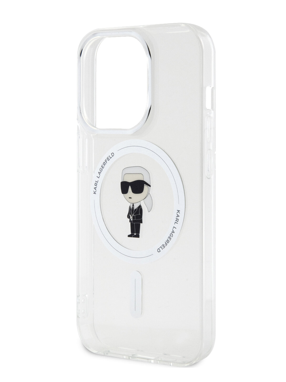 фото Lagerfeld для iPhone 14 Pro чехол PC/TPU NFT Karl Ikonik Hard Transparent (MagSafe)