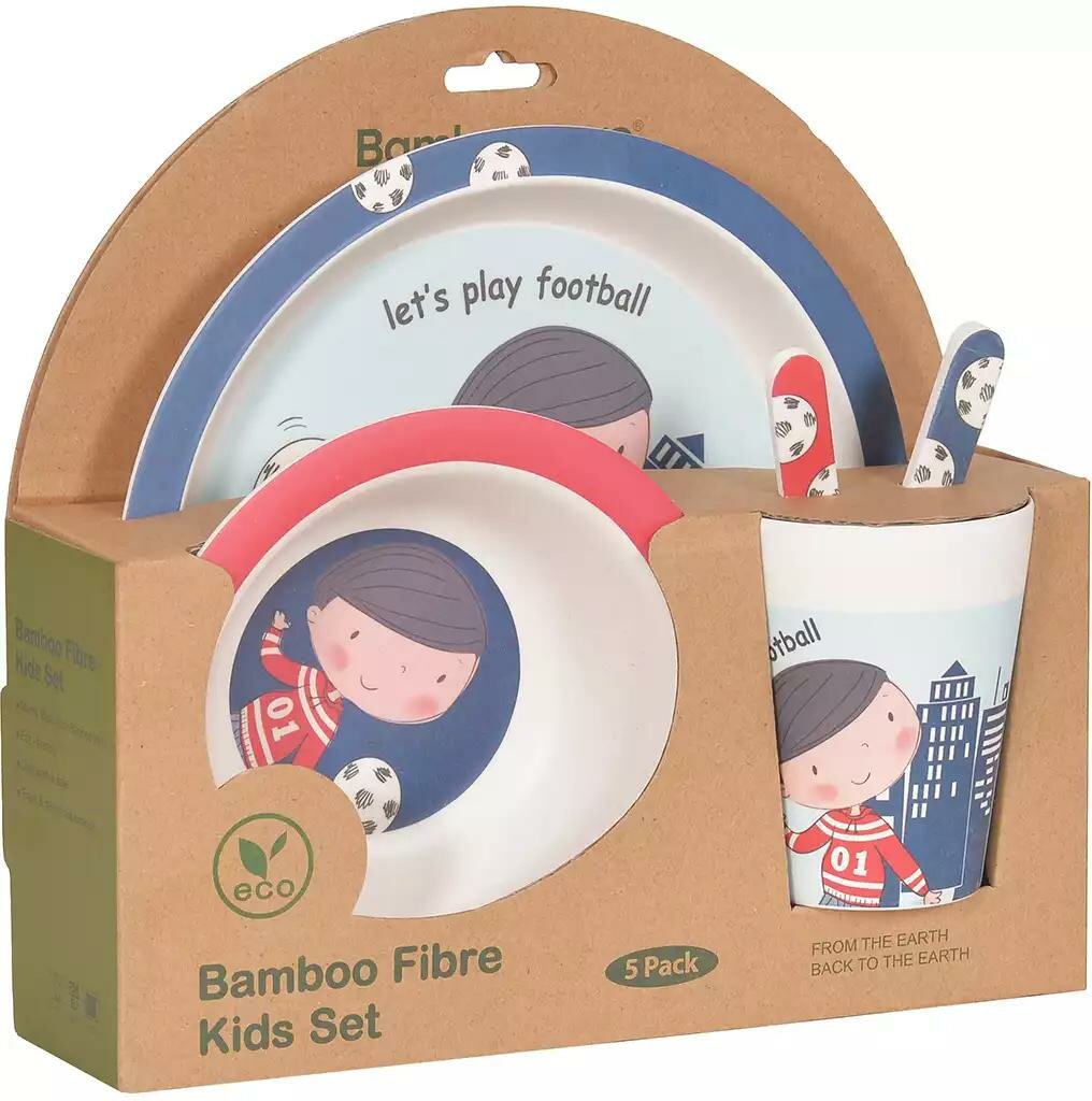 Набор детской посуды из 5 пр, бамбуковое волокно DS50443BF(S/5) Футбол Bambooware