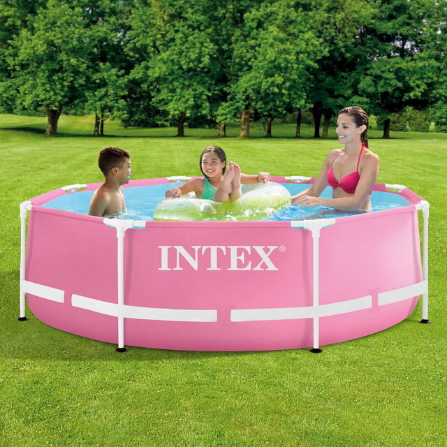 Каркасный бассейн Pink Metal Frame 244х76см, Intex 28290