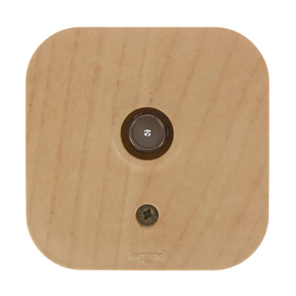 фото ТВ-розетка накладная Legrand Quteo звезда, цвет дерево