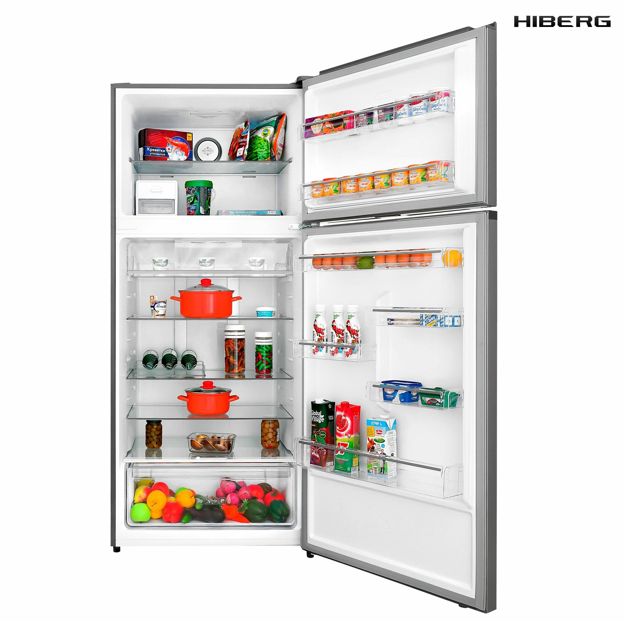 Двухкамерный холодильник Total No Frost 79*71*183,5 HIBERG i-RFT 690 X - фотография № 3