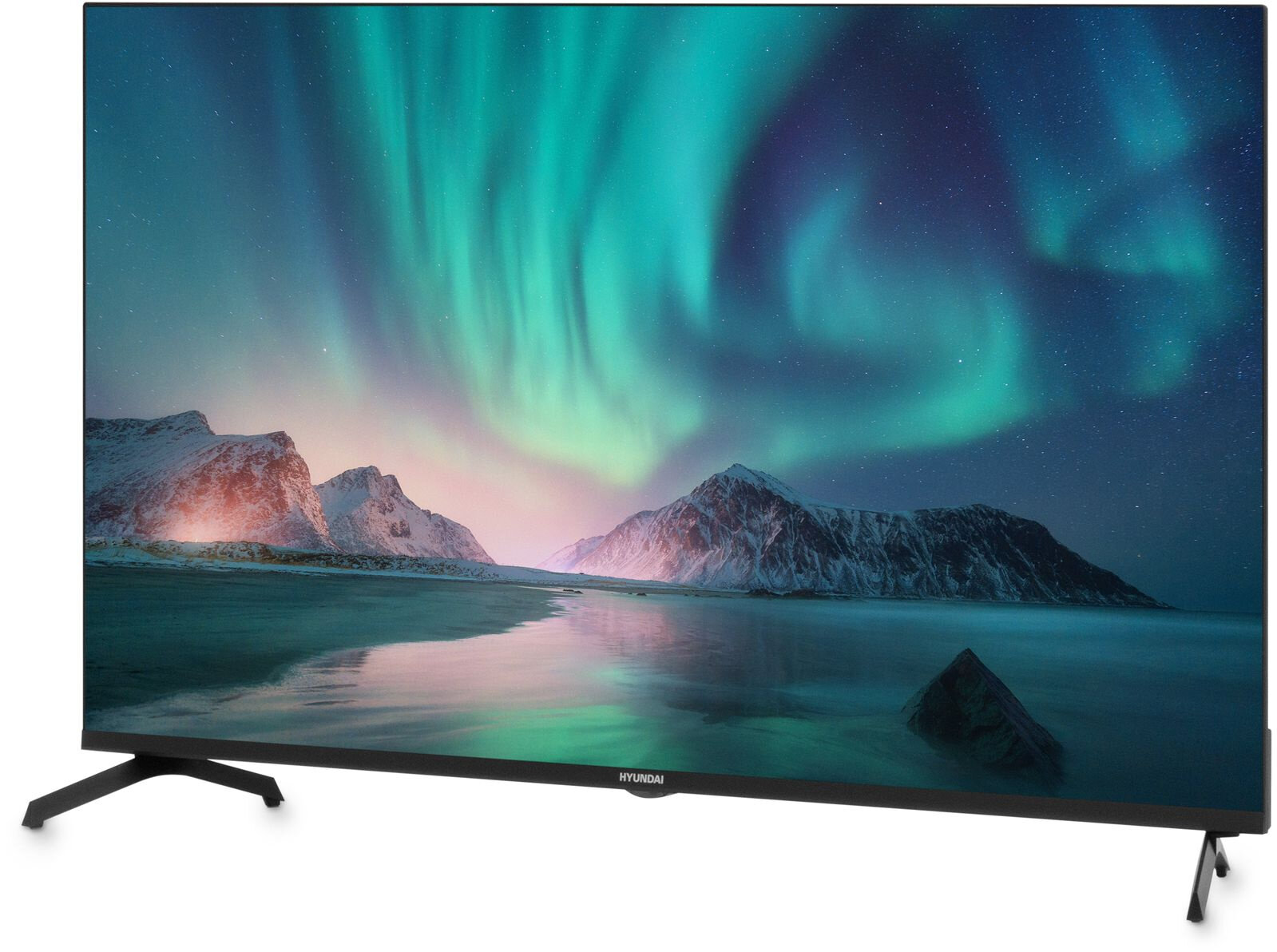 HYUNDAI Телевизор LED Hyundai 43" H-LED43BU7006 Android TV Frameless Metal черный 4K Ultra HD 60Hz DVB-T DVB-T2 DVB-C DVB-S DVB-S2 USB WiFi Smart TV H-LED43BU7006