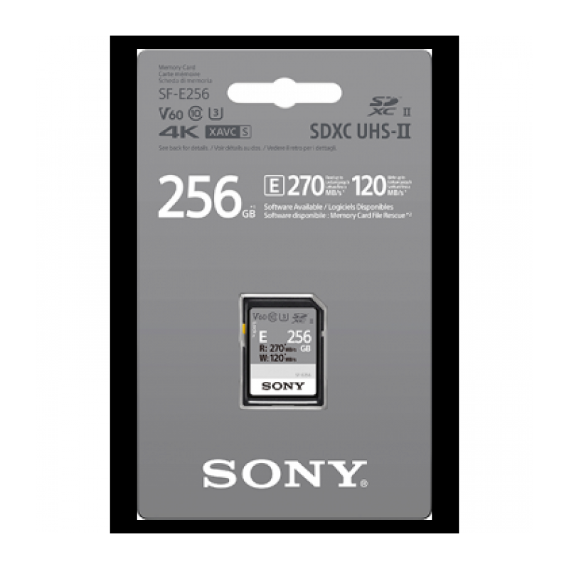 Карта памяти SDXC 256 Гб Sony серии SF-E Class 10 UHS-II - фото №2