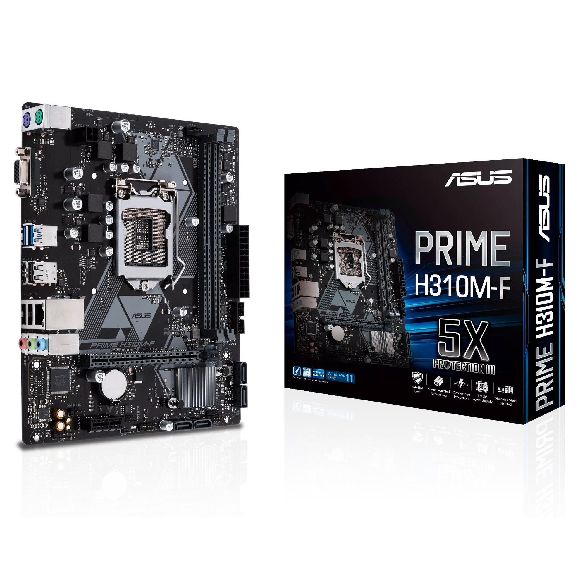 Материнская плата ASUS Prime H310M-F (Intel H310 LGA1151v2 mATX DDR4)