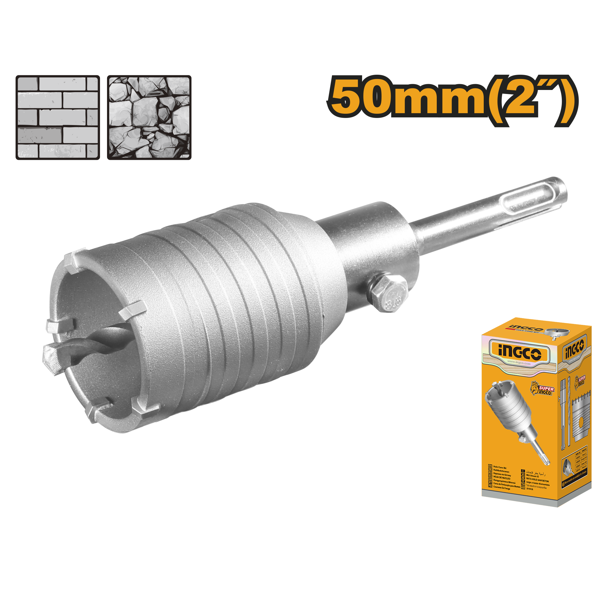 Коронка по бетону SDS-Plus 50 мм INGCO HCB0501